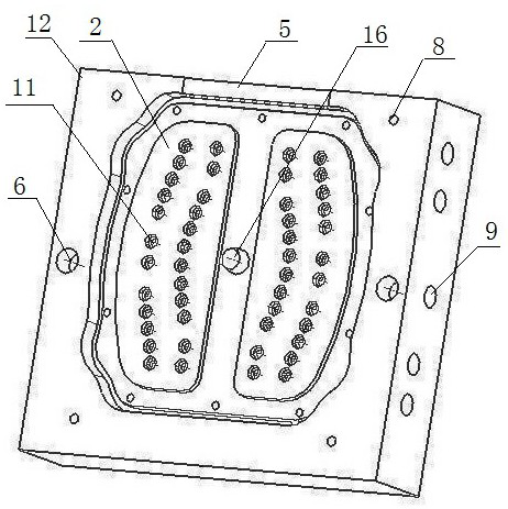 Steel backing structure for preventing brake pad from falling off, steel backing manufacturing die and production process