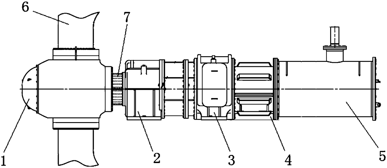 Semi-direct drive type transmission chain for tidal current energy unit and tidal current energy unit comprising same