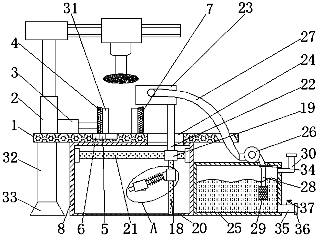 Surface treatment device for furniture production