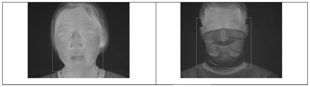 Face recognition method for thermal infrared image with mask and application thereof