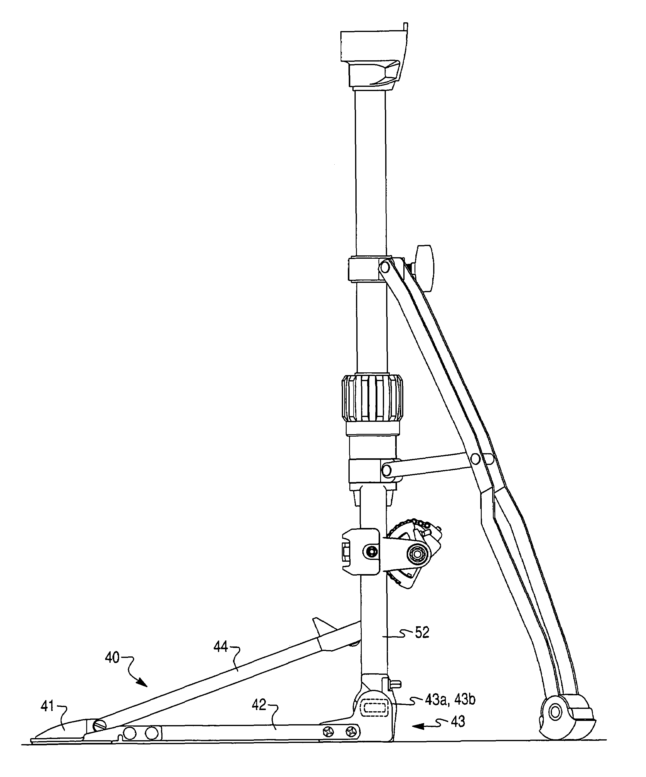 Frame structure for hi-hat assembly