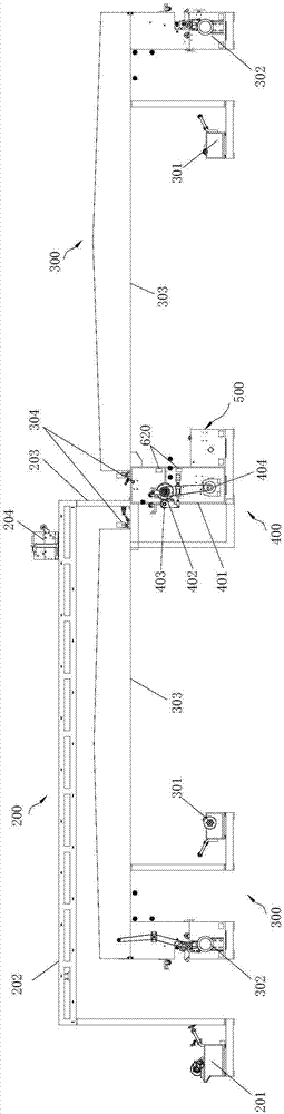 Double-faced dry laminating combination machine for woven bag, and laminating method