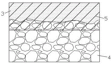 Building waste-doped geogrid cell reinforced sand blanket and construction method