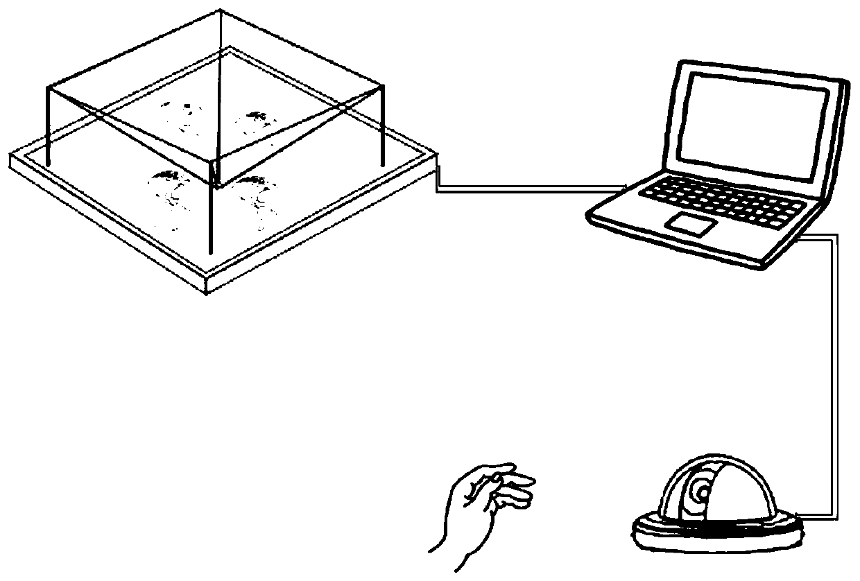 Working method of holographic projection device on basis of gesture recognition