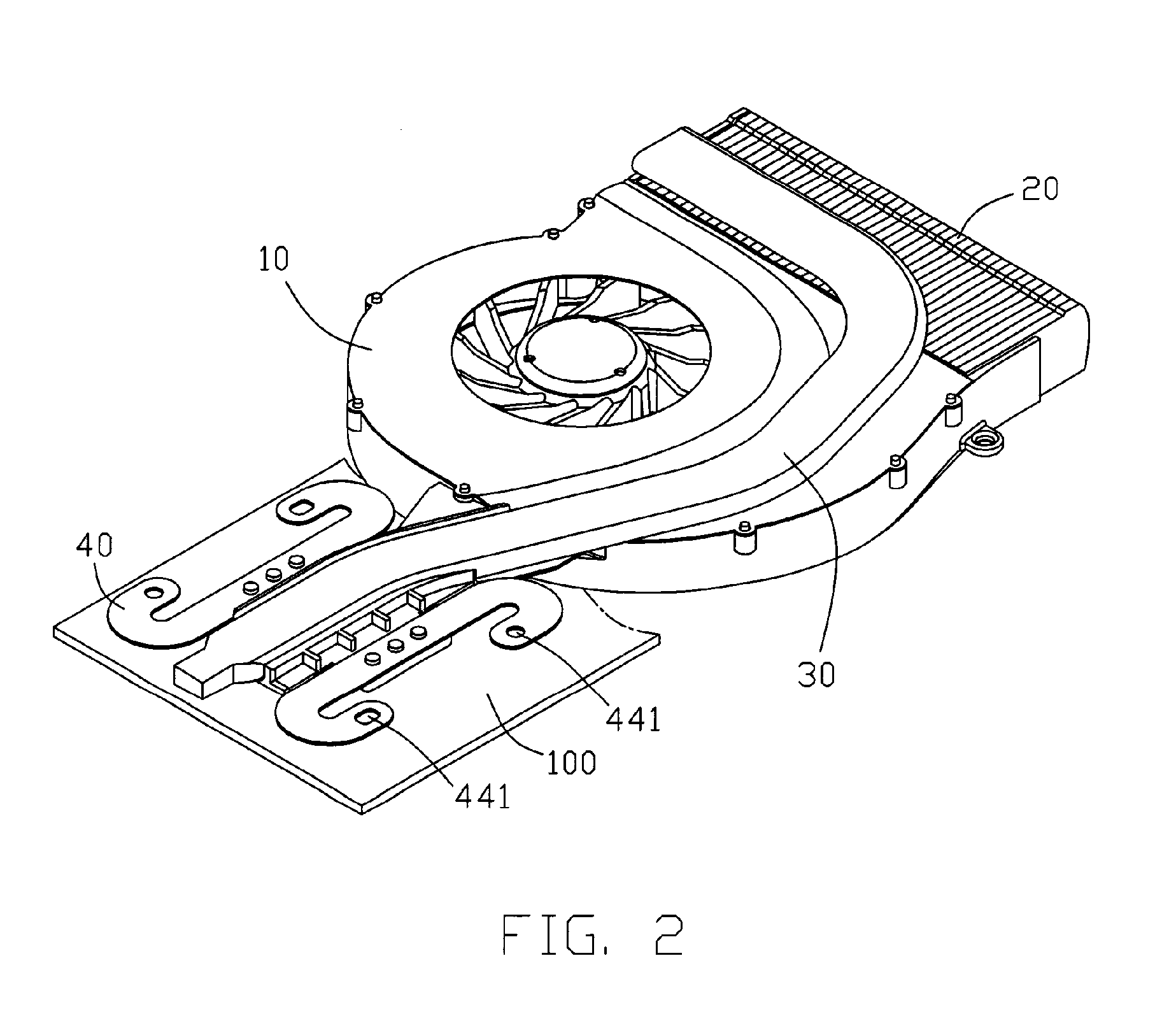 Heat dissipation module for electronic device