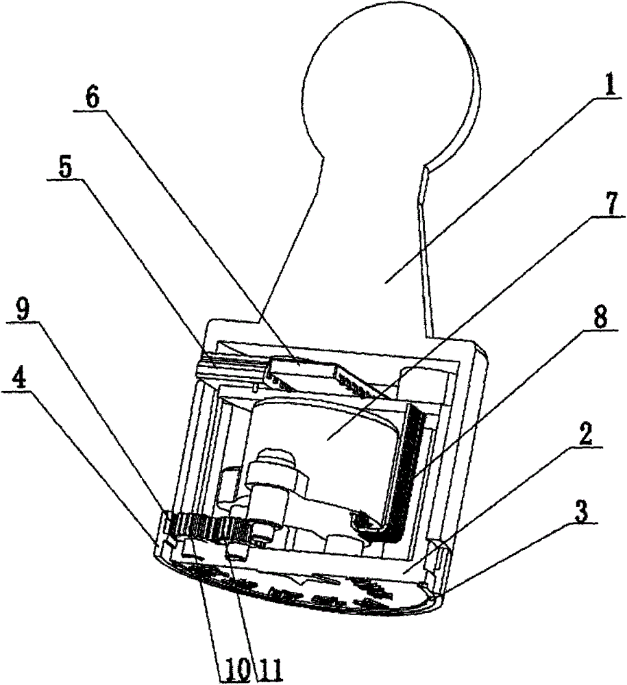 Outer-ring-rotatable official seal and encryption method thereof