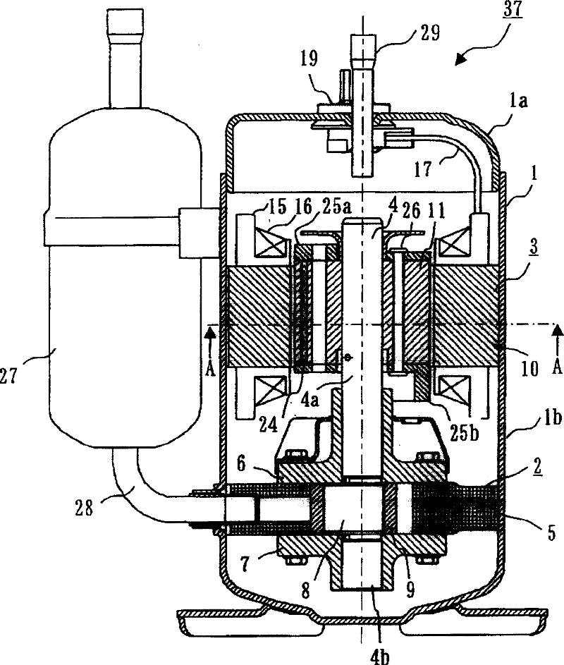 Rotor and manufacturing method thereof, enclosed type compressor and refrigeration circulating apparatus