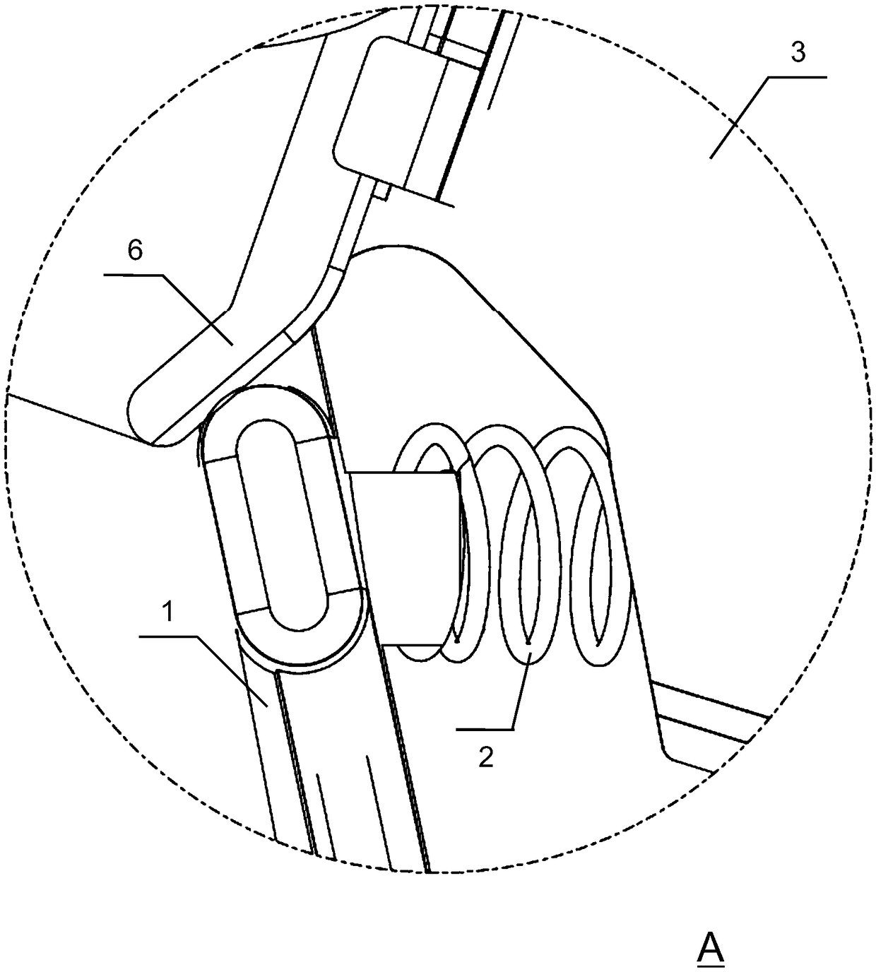 Slow rebound unlocking mechanism for interface between infant basket and trolley