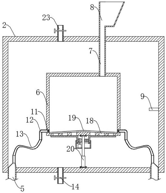 Continuous conveying device for silver-coated copper powder