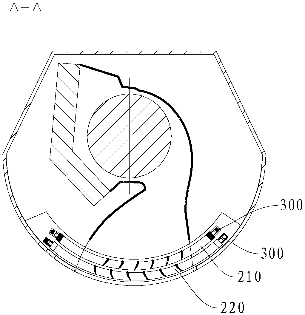 Magnetic transmission direction-different air guide structure and air conditioner