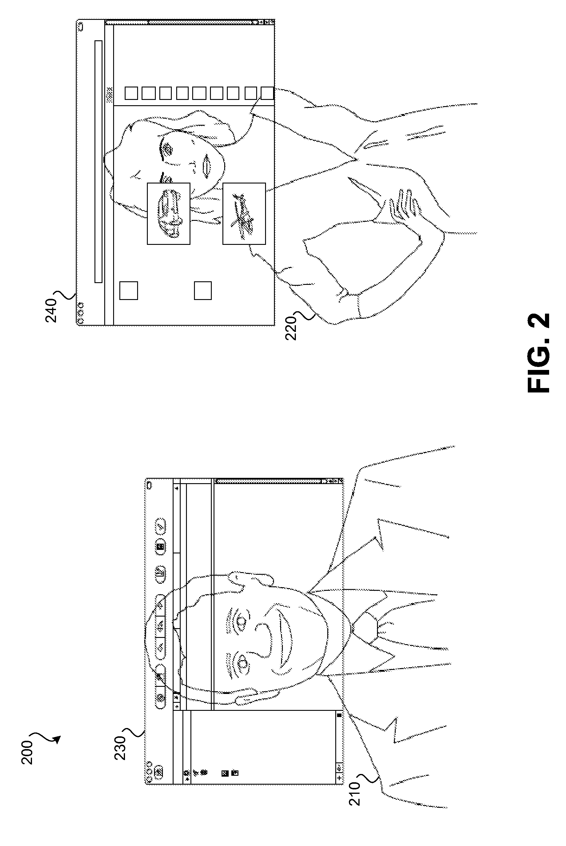 Methods and systems for making the use of head-mounted displays less obvious to non-users