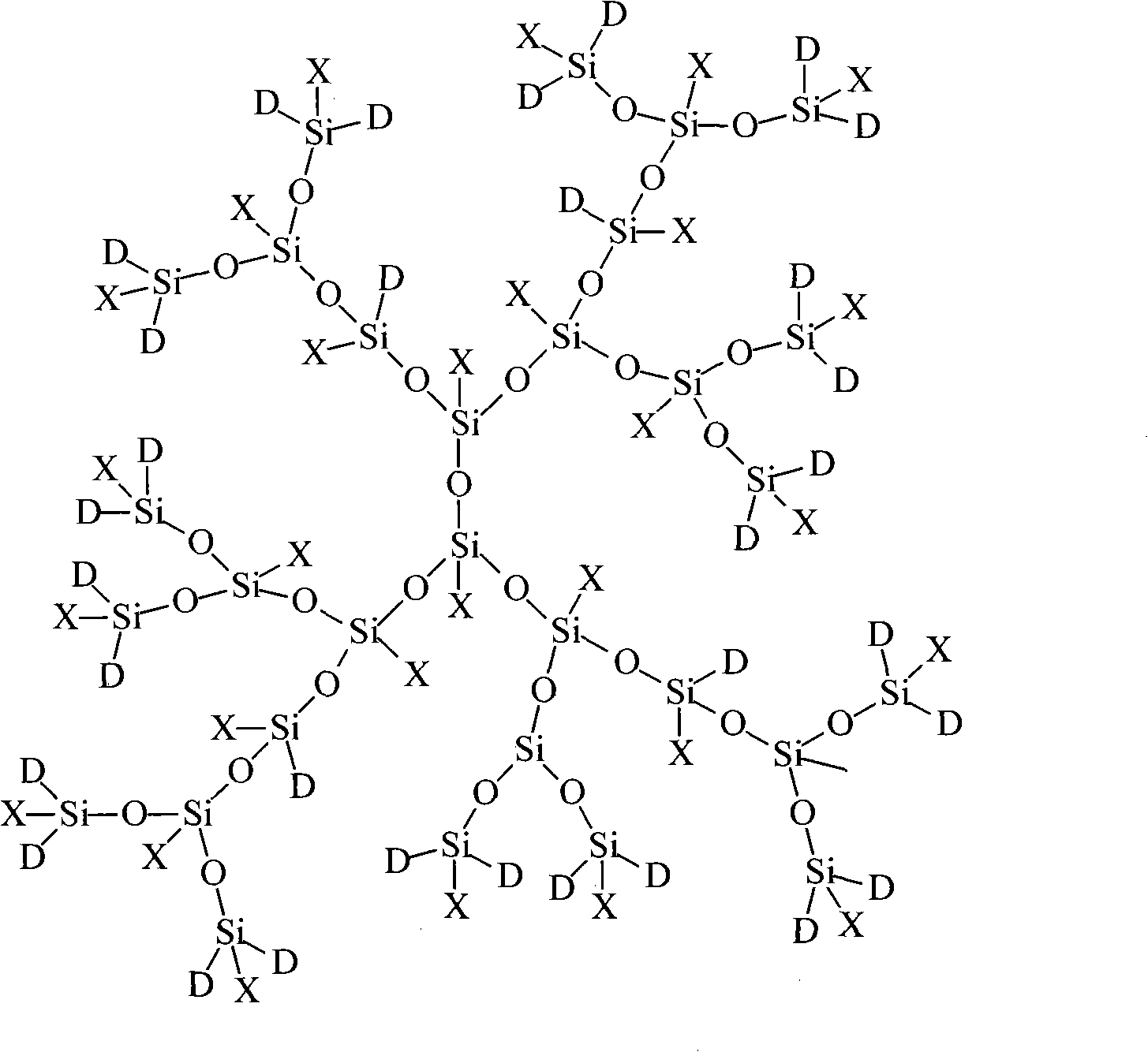 Hyper-branched silicone resin containing active functional group and preparation method thereof