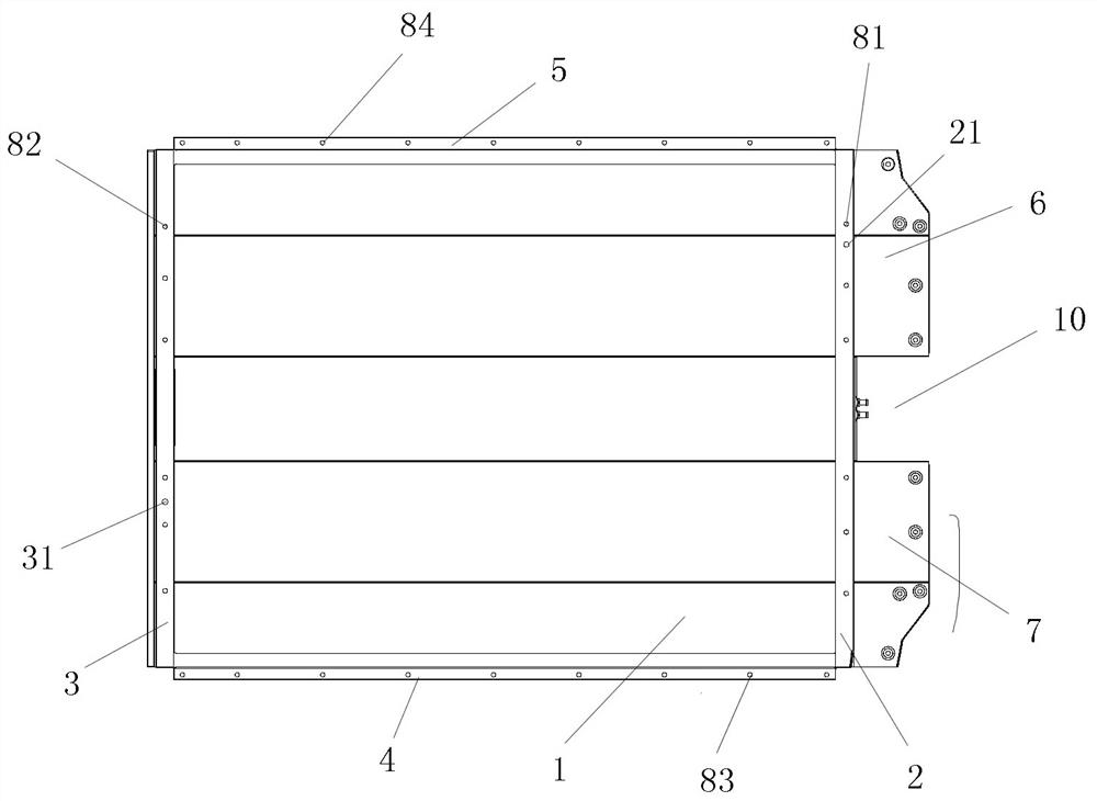 Novel power battery pack fixing and mounting structure
