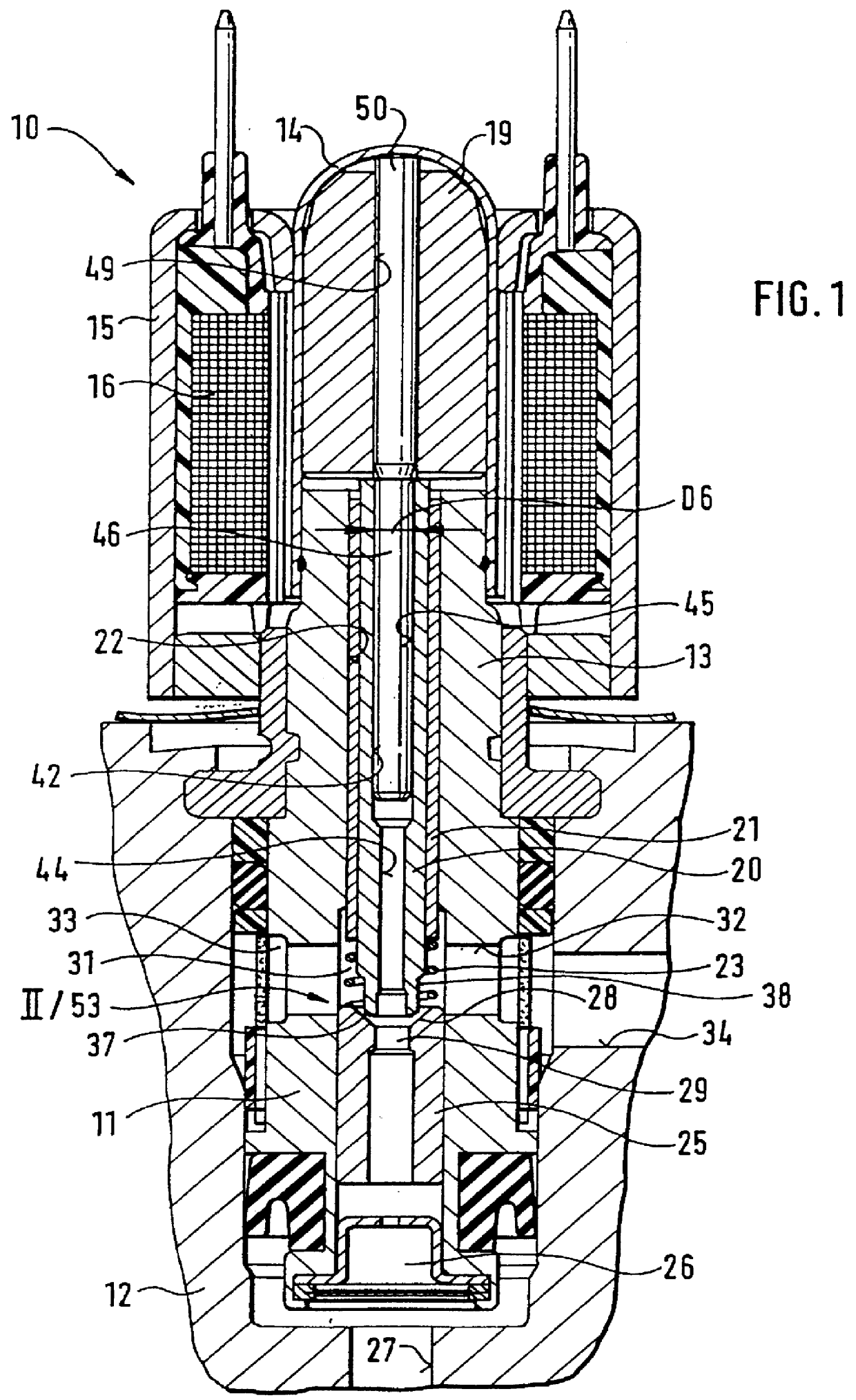 Electromagnetically actuated valve for hydraulic motor vehicle brake systems