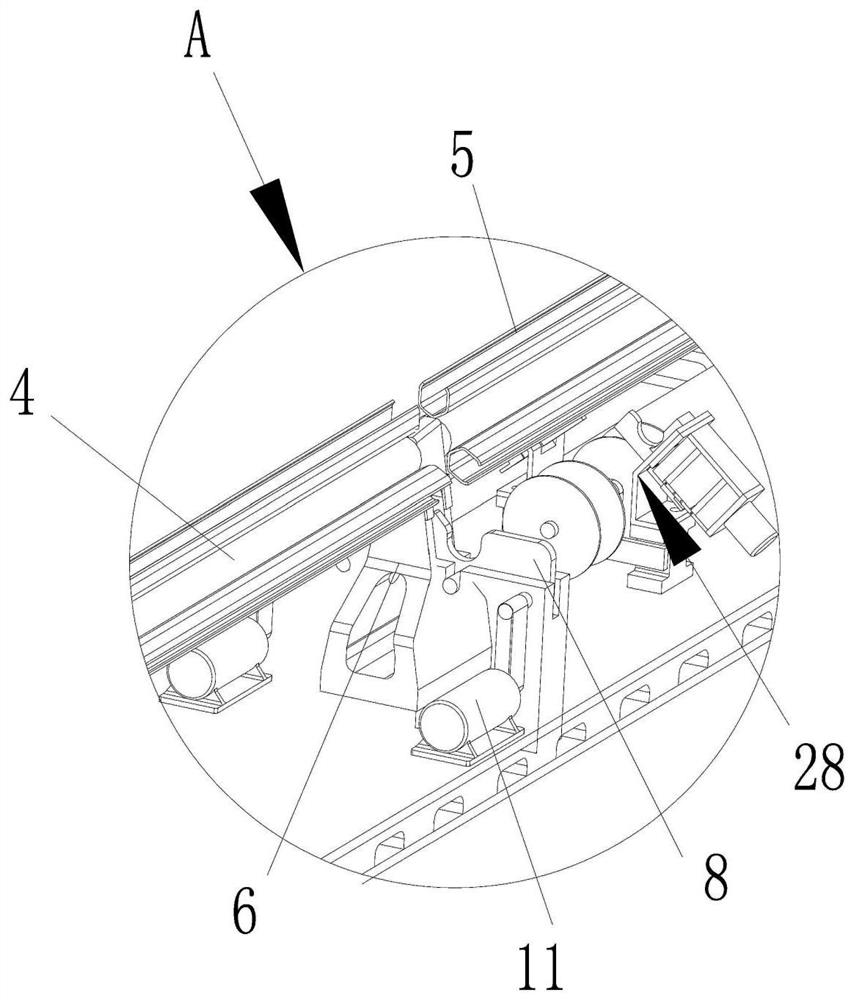 A non-conveying continuous steel bar automatic collection and bundling integration equipment