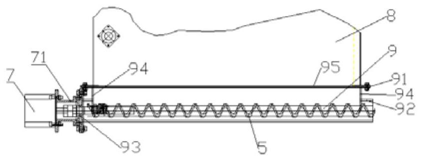 Output material pipe of feeding vehicle