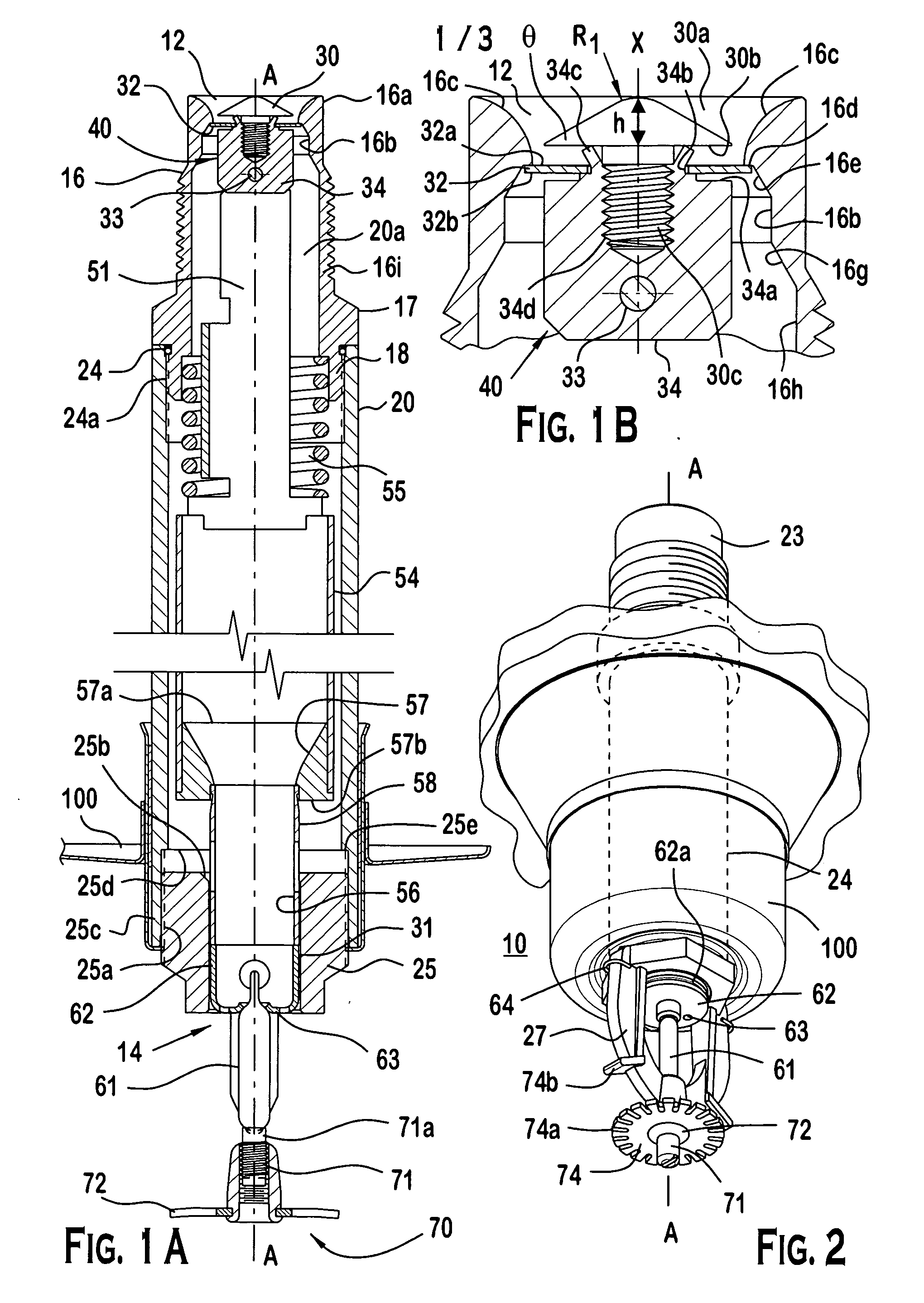 Dry sprinkler with a diverter seal assembly