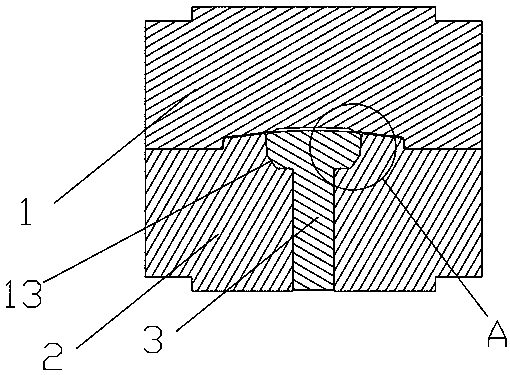 Combined mold for plane window frame