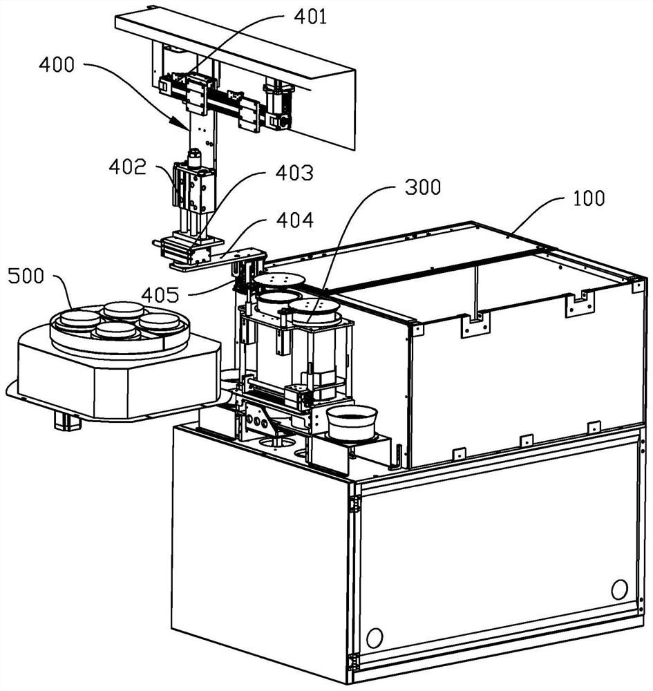 Food discharging system and food cooking equipment