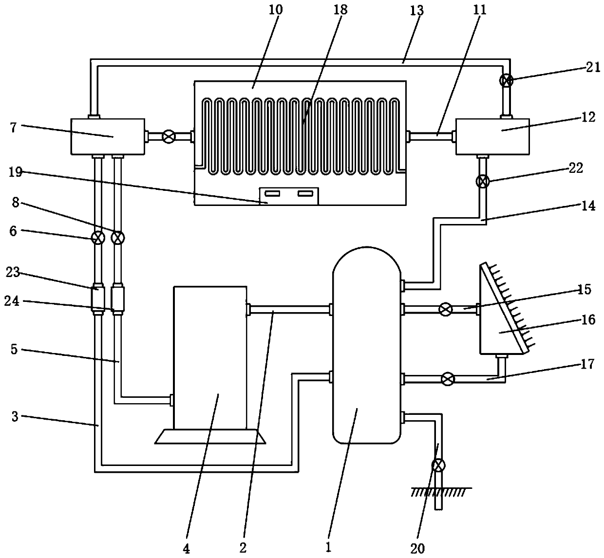 Novel heat pump system for heating ventilation air conditioning engineering