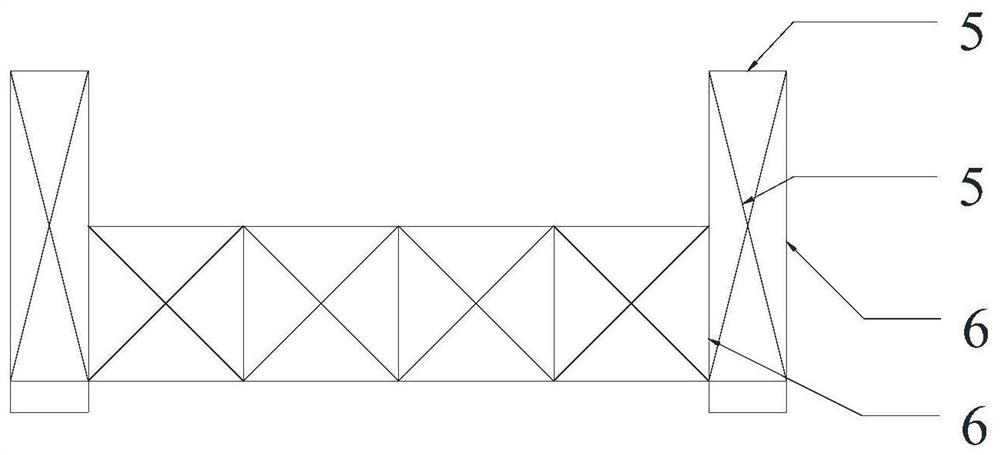 Quickly-mounted space truss large-span light steel walking bridge and construction method thereof