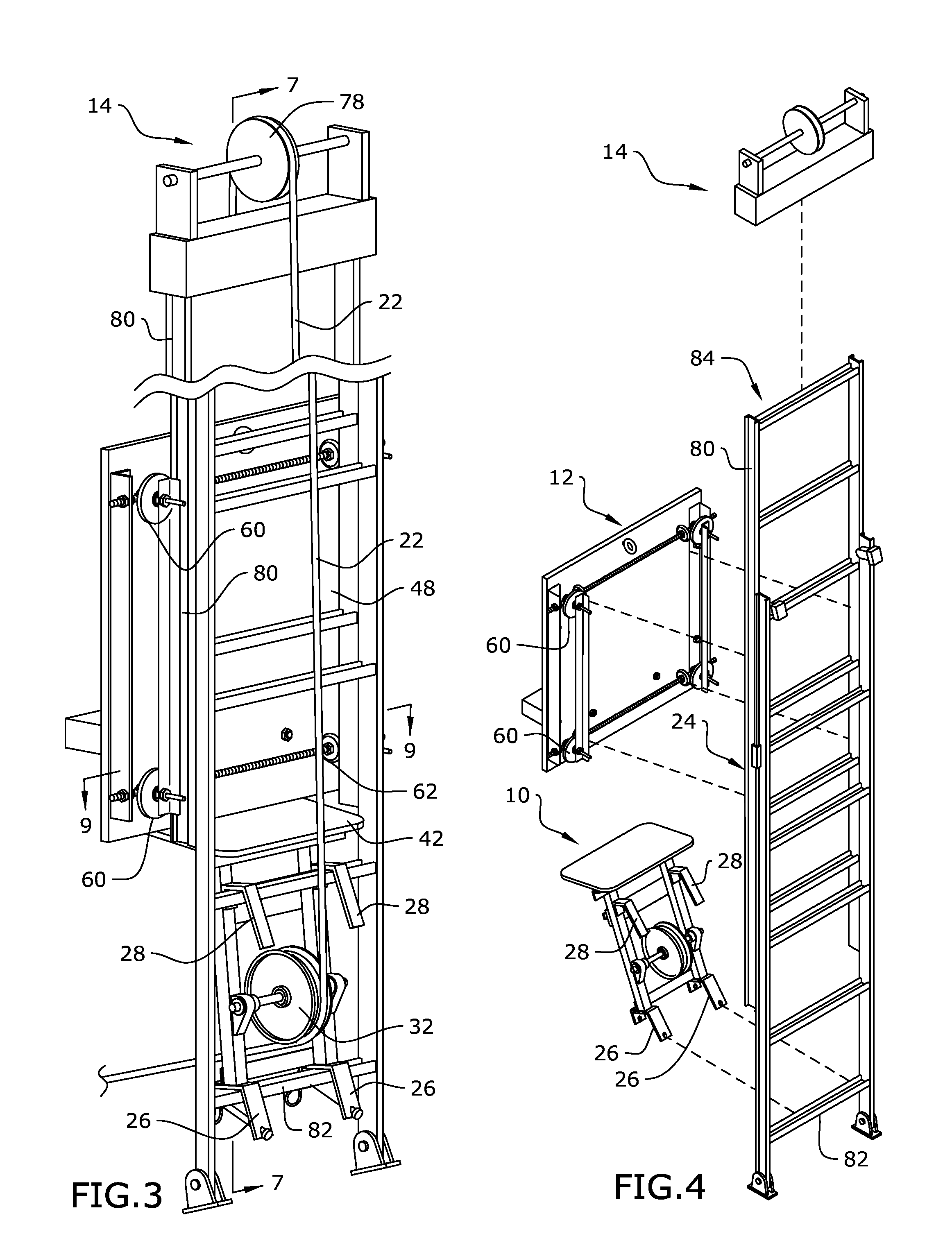 Ladder lift system