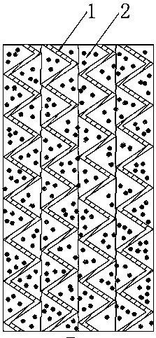 Packing structure of methyl tertiary-butyl ether catalytic distillation tower and filling method