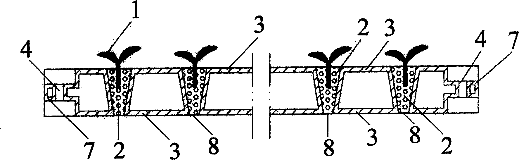 Rise and fall artificial floating floor of plants for biological treating sewage, preparation method and method of application