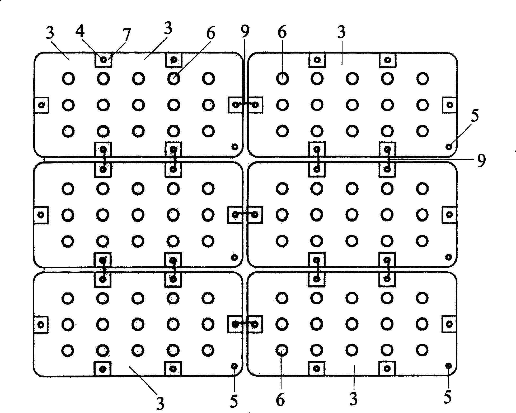 Rise and fall artificial floating floor of plants for biological treating sewage, preparation method and method of application