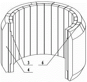 Middle mold exhaust structure of die-casting mold for cast-aluminum rotor core of electric motor