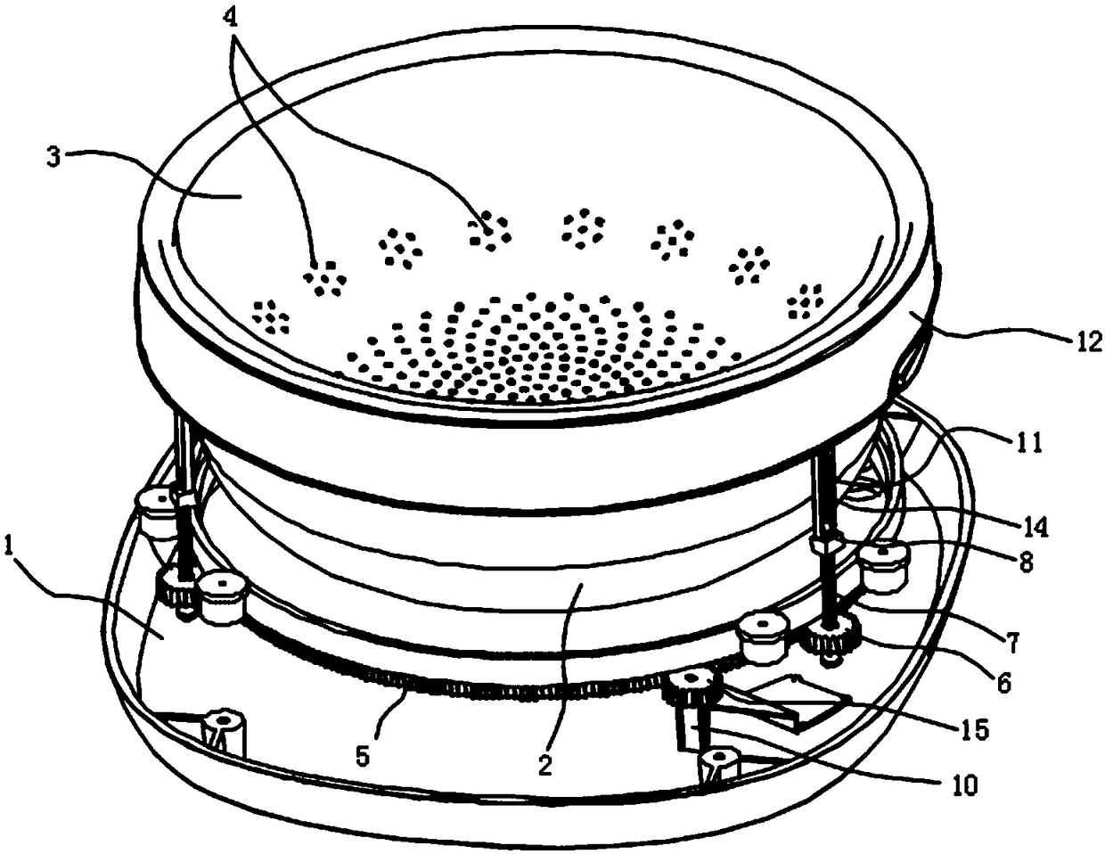 Hot pot with a lifting filter pan