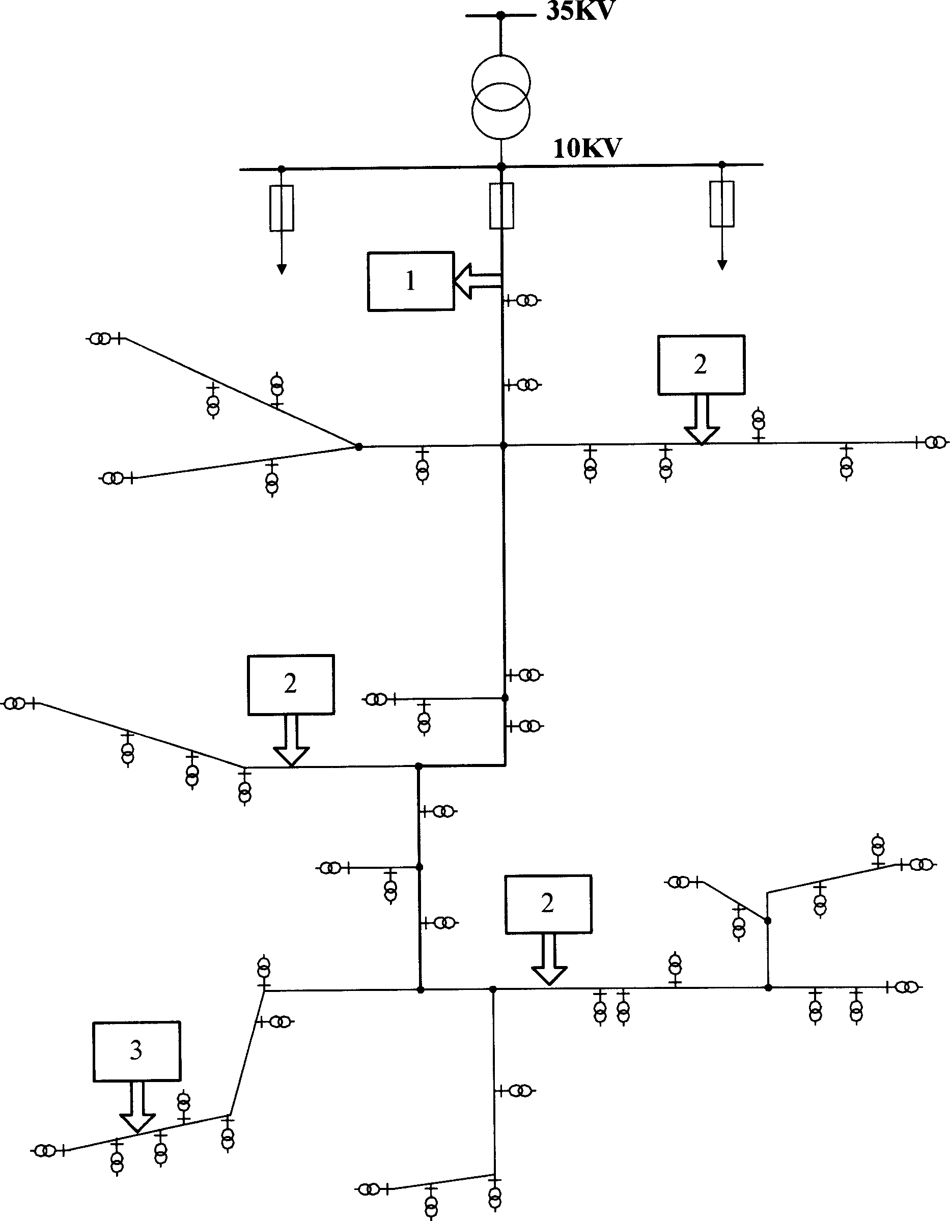 Electric network reactive compensator and method thereof