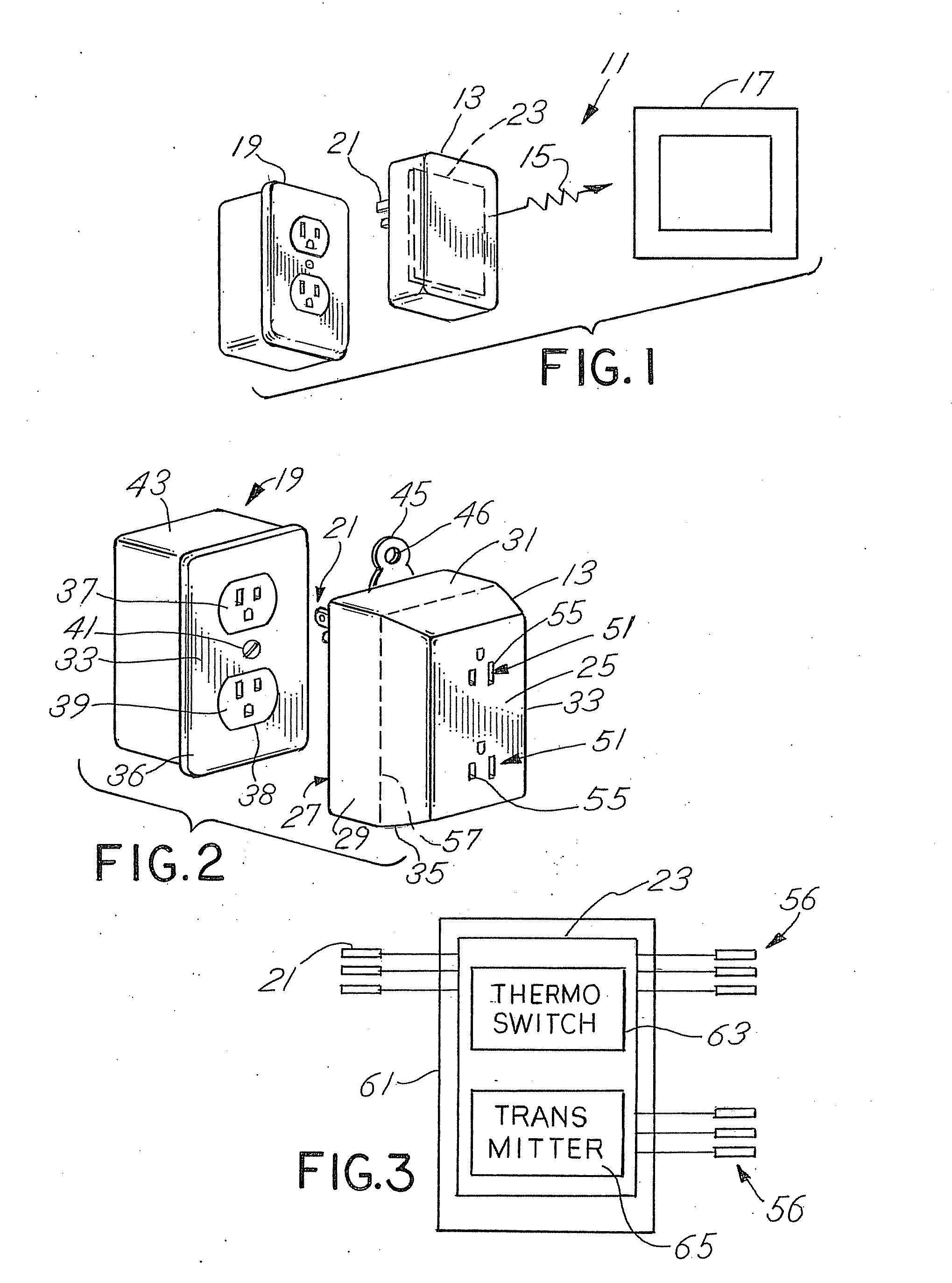 Temperature alarm system outlet module