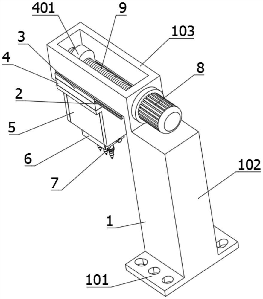 Depth-adjustable equidistant drilling machine