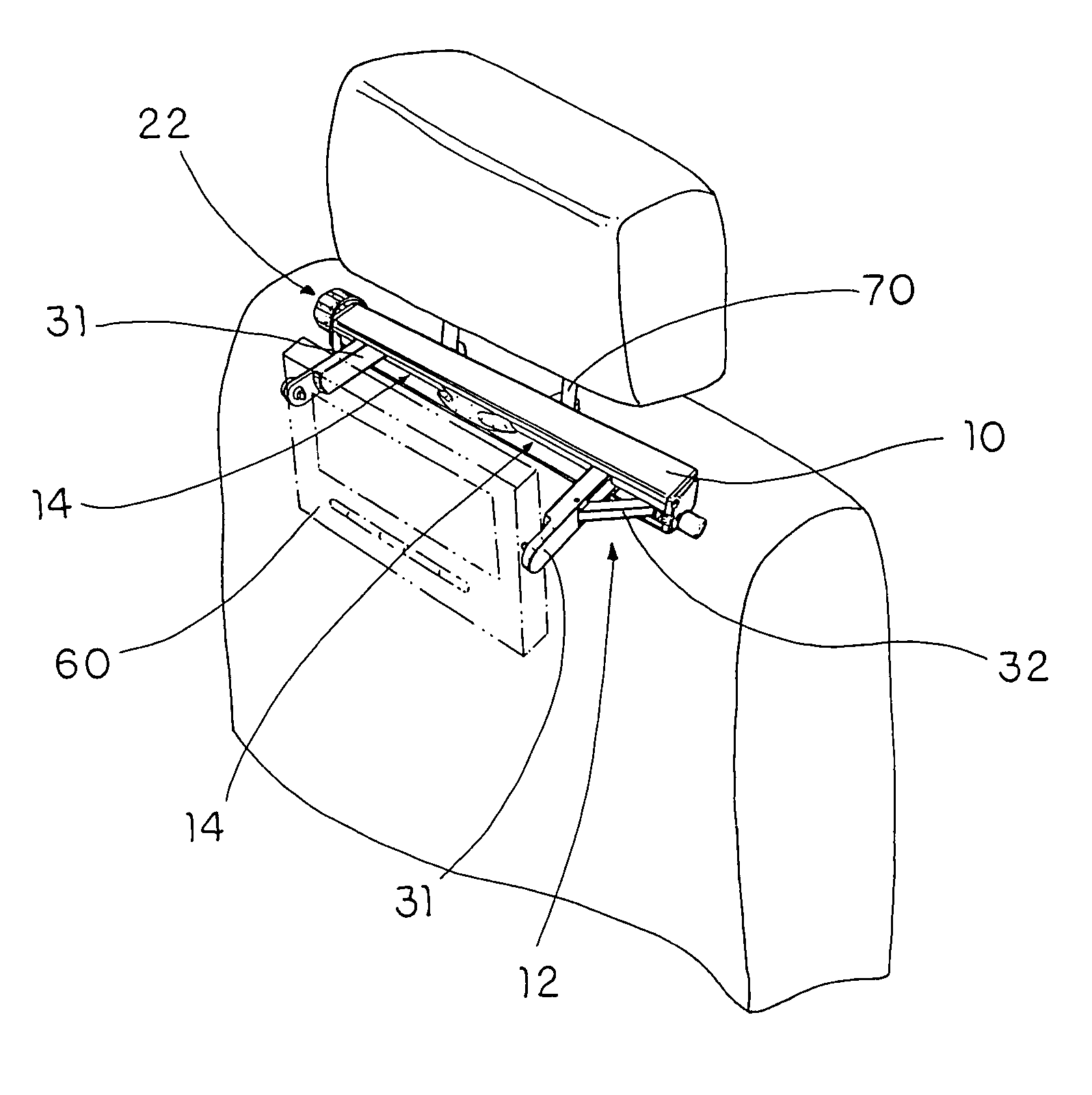 Portable mounting device for mobile entertainment unit