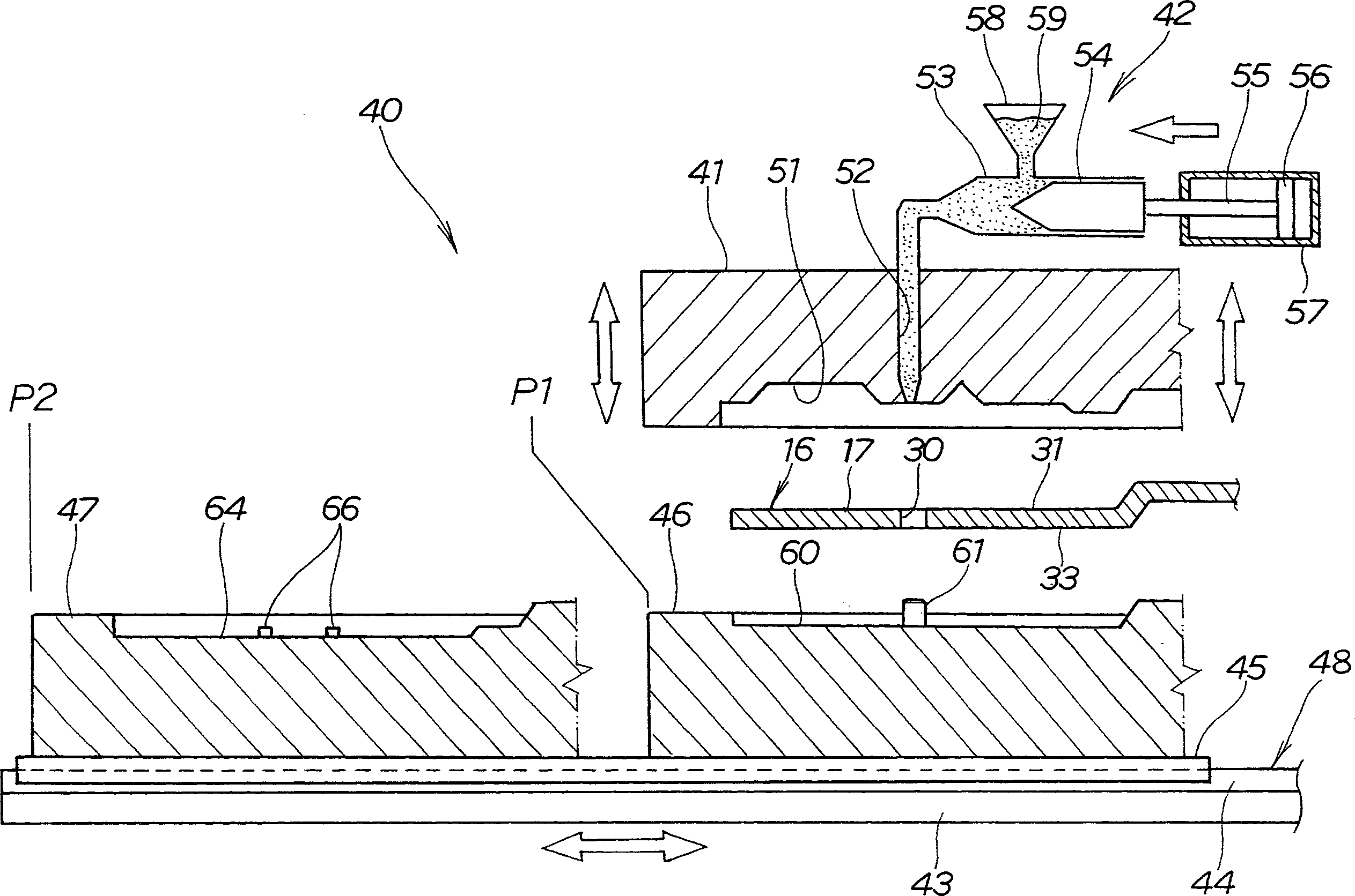 Method and device for injection molding