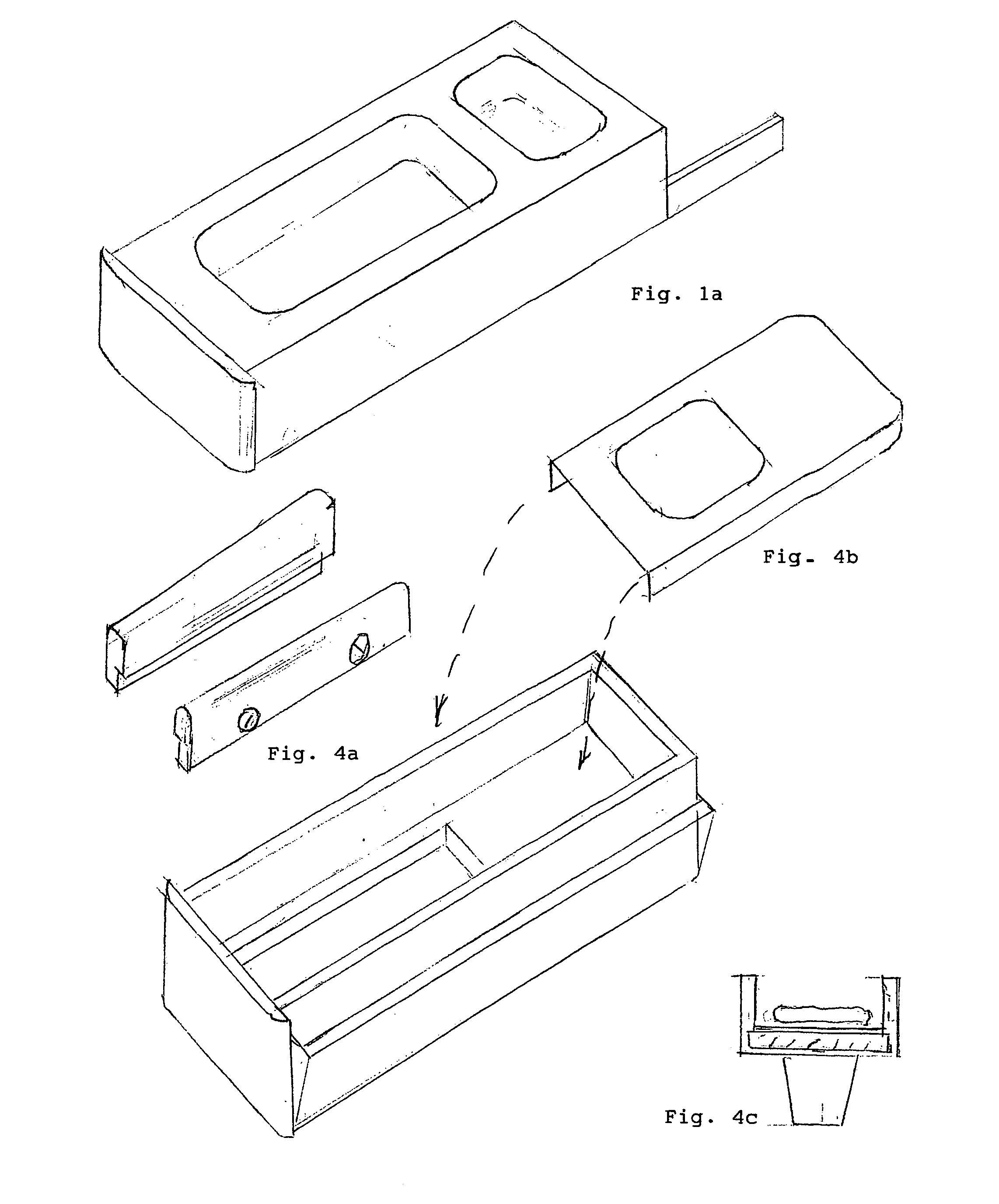 Waste container with hidden slides