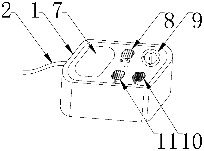 Acupuncture and physiotherapy massage device used for infantile paralysis and using method