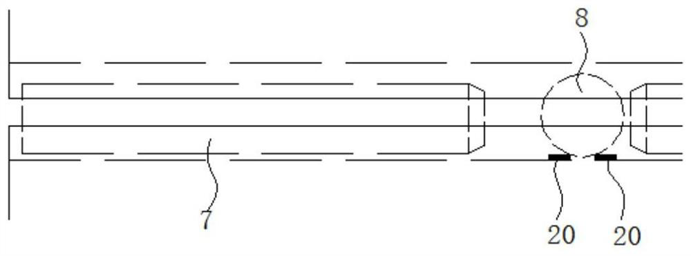 Detachable device for releasing steel structure inhaul cable of large stadium