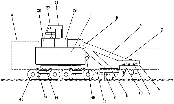 Novel deep ploughing machine and using method thereof