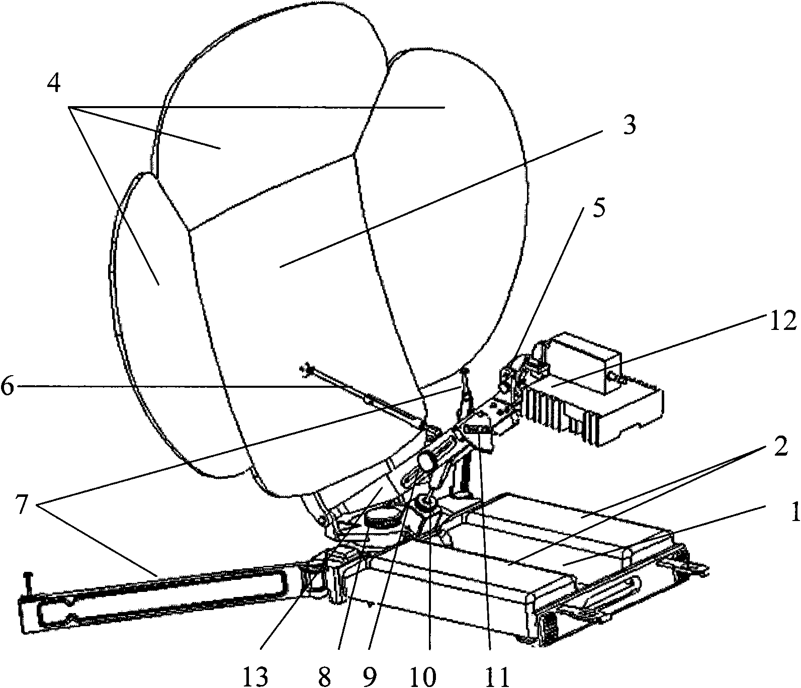 Portable satellite antenna system and star finding method thereof