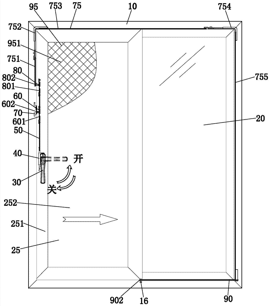 Double locking synchronous opening and closing anti-pry sliding window