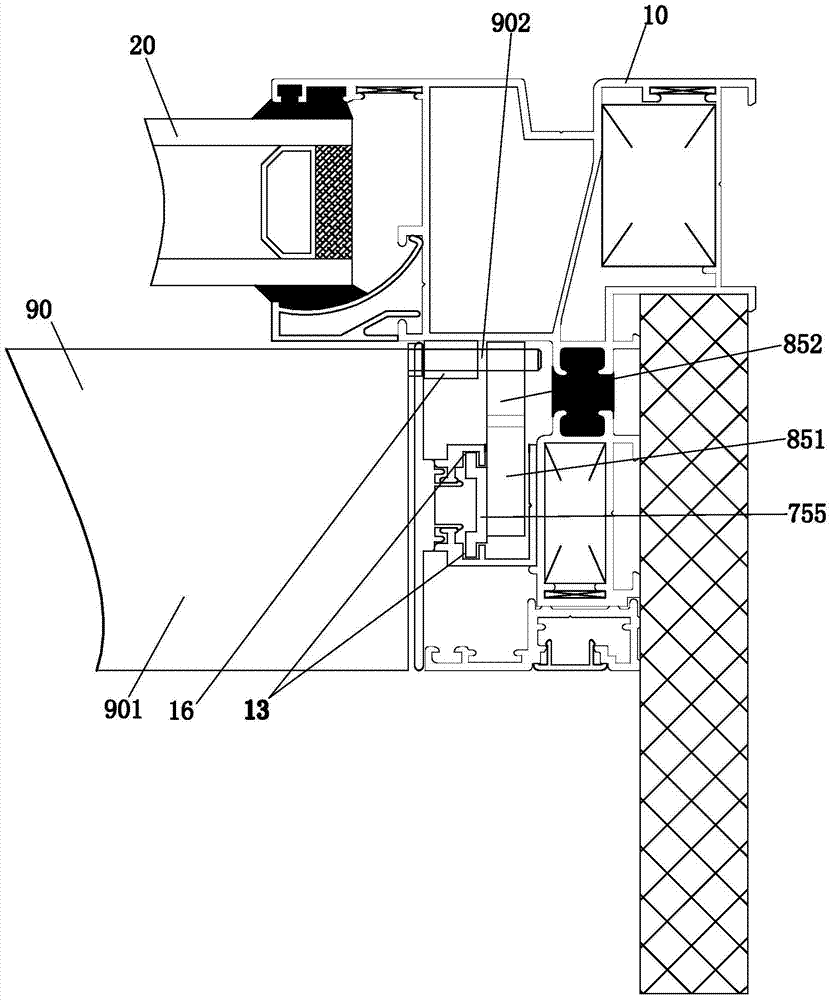 Double locking synchronous opening and closing anti-pry sliding window