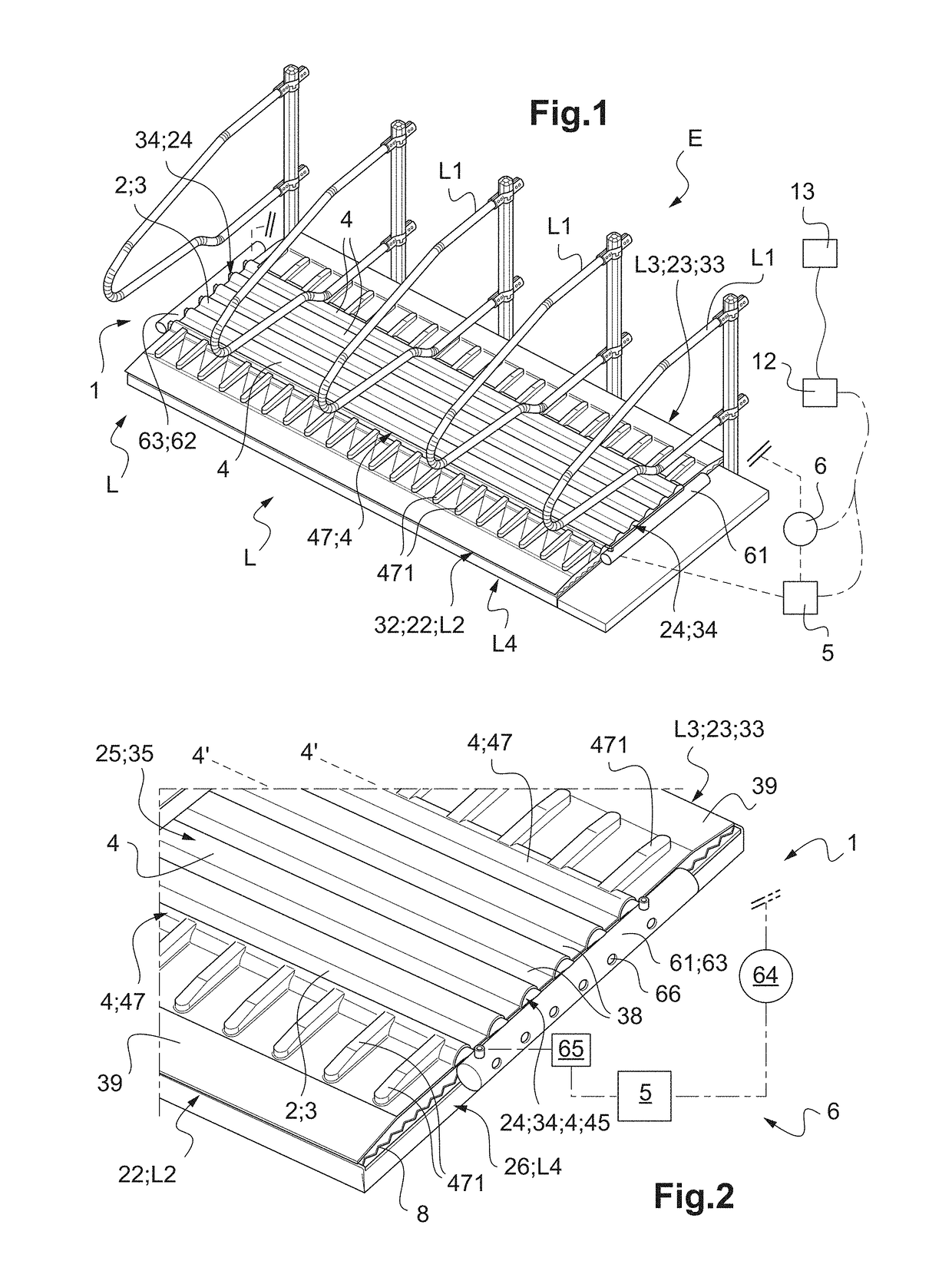 System for thermal comfort of animals in a livestock farming enclosure