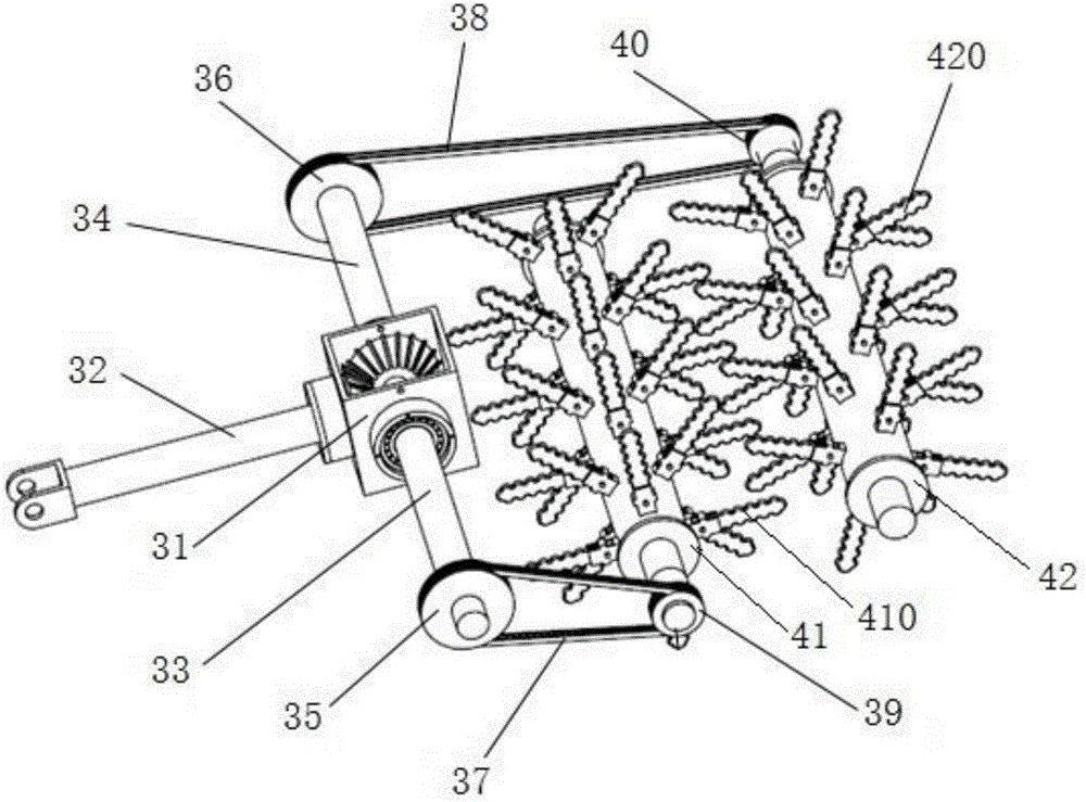 Counter-rotating double-roller anti-winding banana straw crushing and returning machine