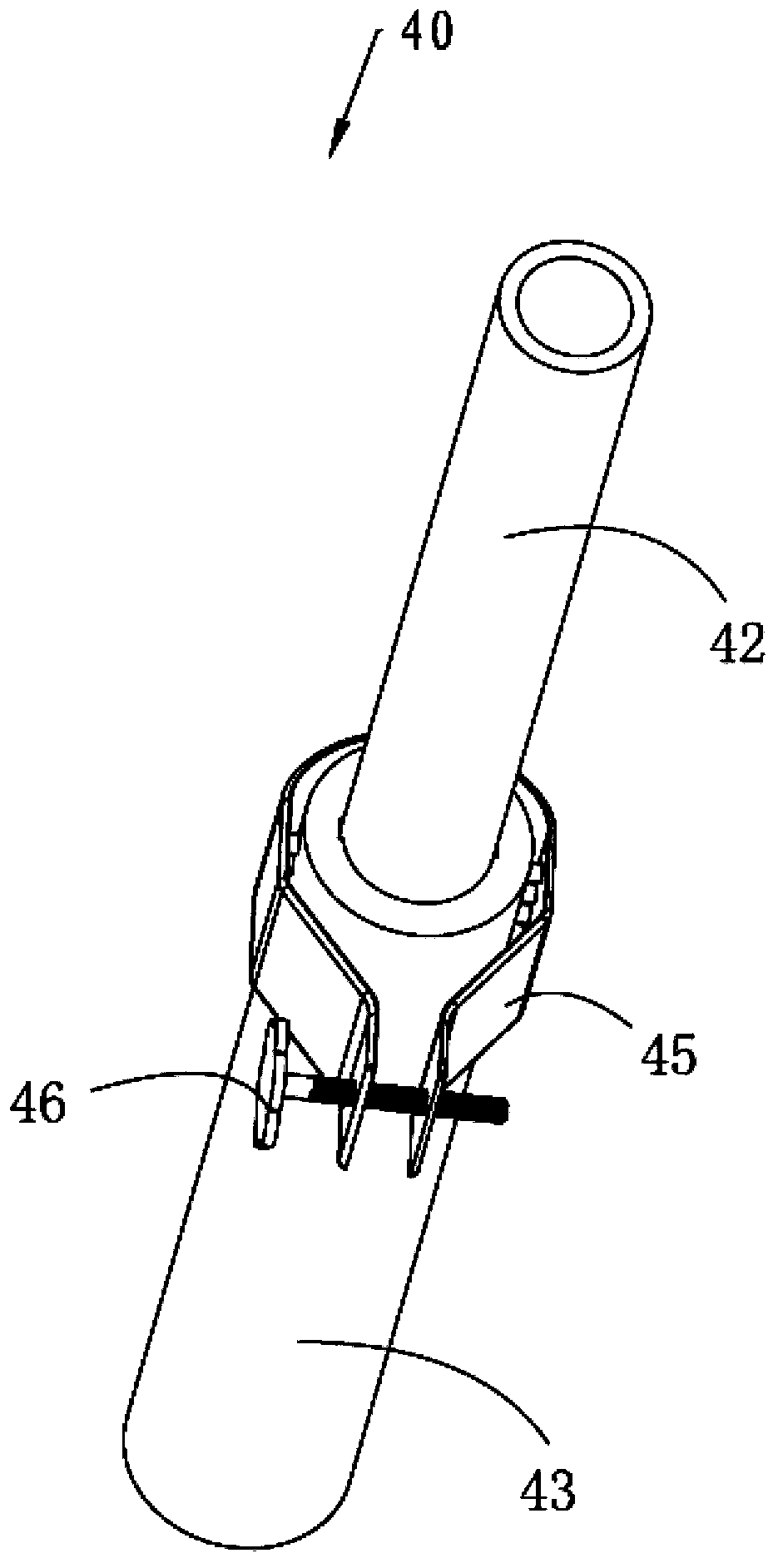 Lifting rod structure and lamp thereof