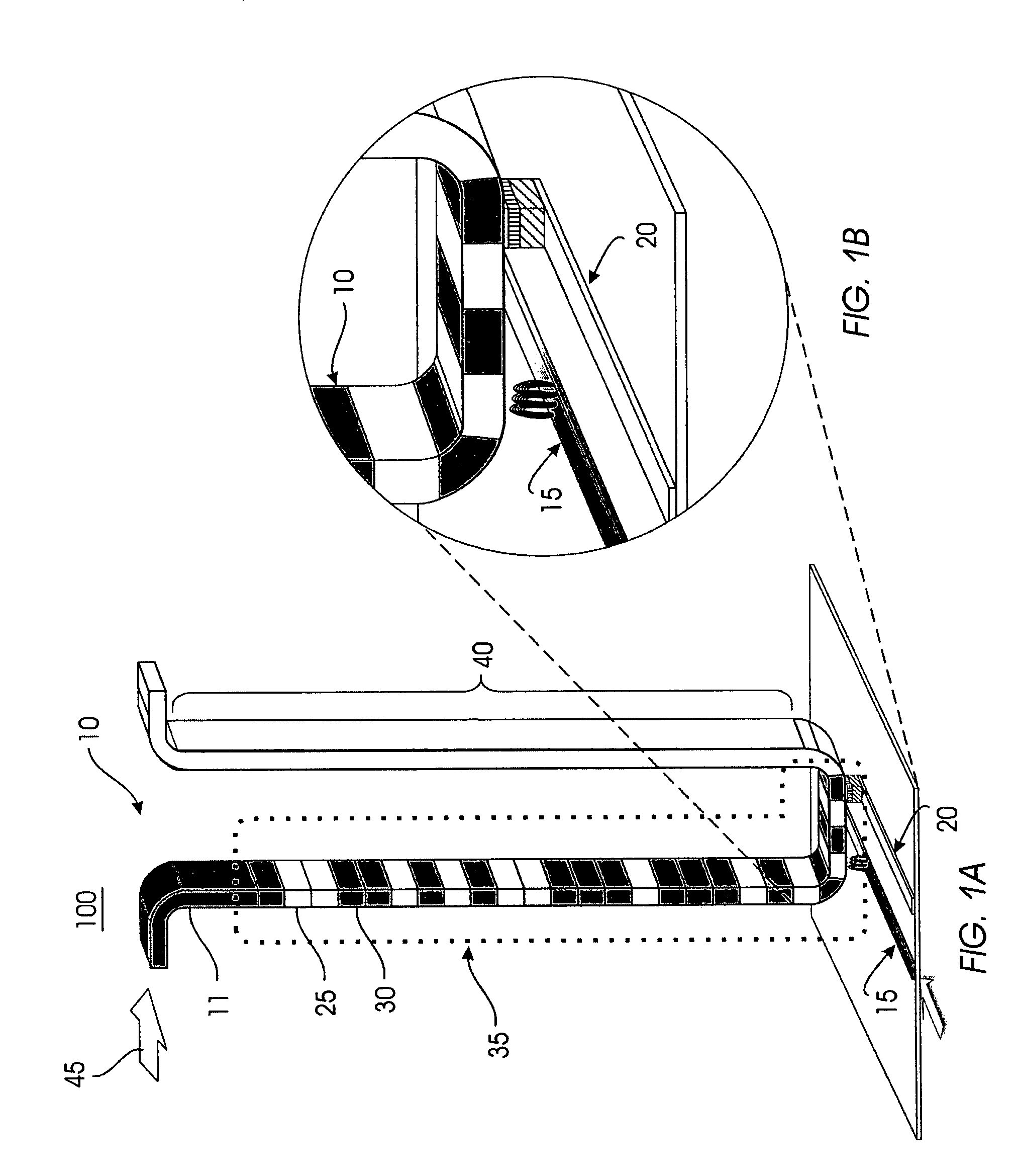 Magnetic shift register with shiftable magnetic domains between two regions, and method of using the same