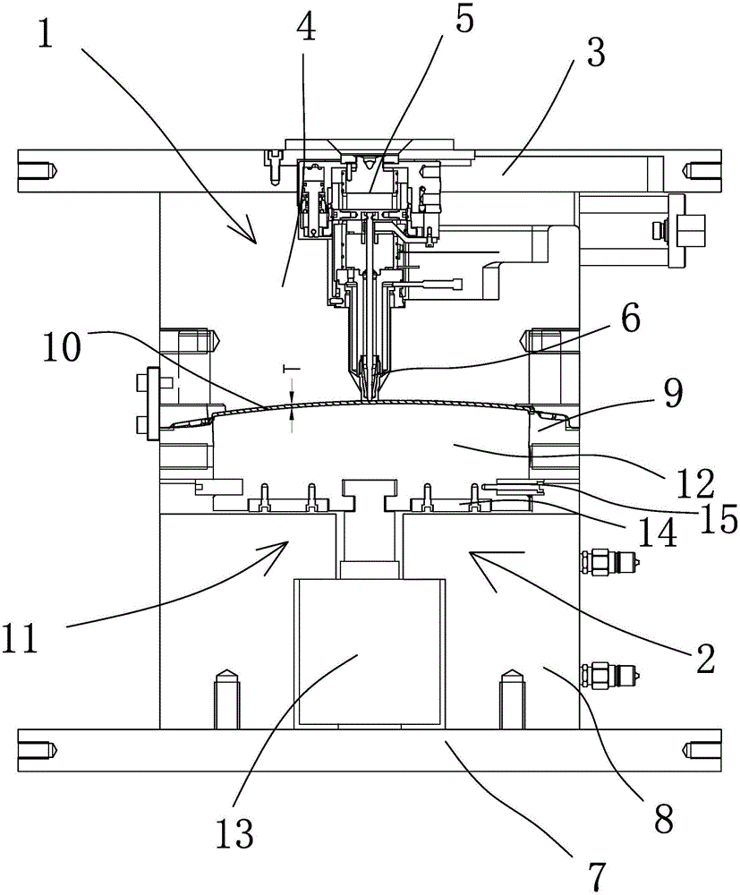 Thin wall low-pressure injection molding secondary forming mechanism