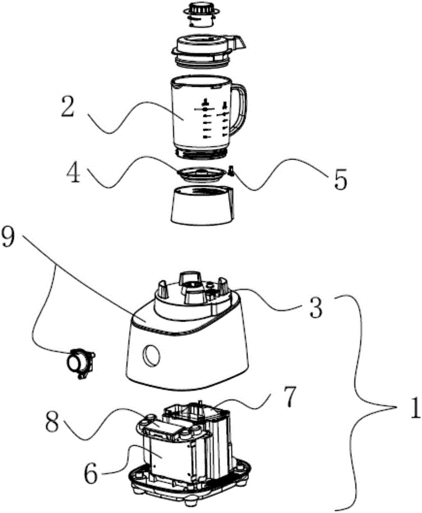 Cup body identification method for food processor