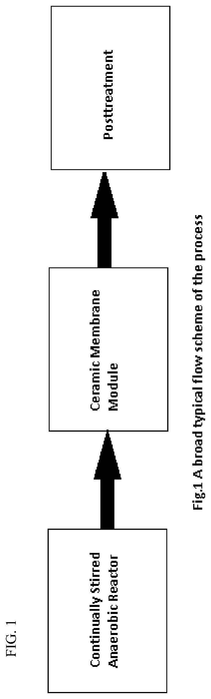 Method of treating high strength wastewater by anaerobic bio reactor